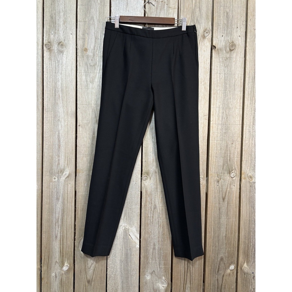 J.Crew Martie Pants 4T Tall‎ Black Wool Blend Slim Ankle 28" Inseam